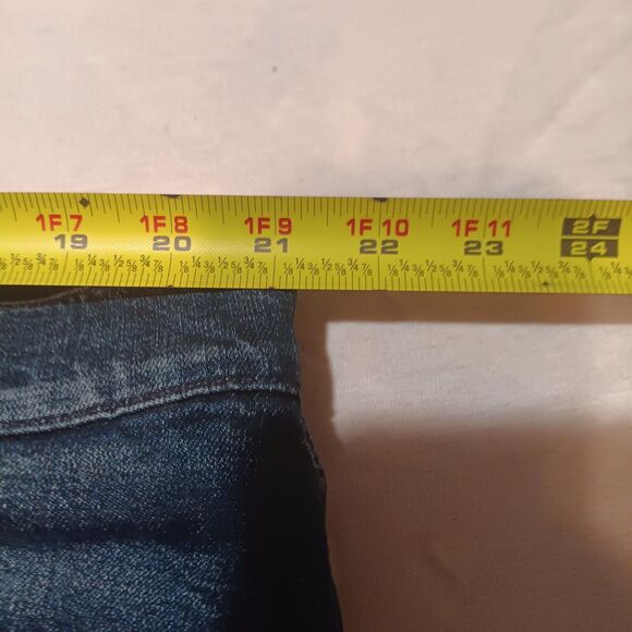 Hudson Men's 42x30 Blake Slim Straight Zip Fly Whiskering Denim Blue Jeans - Picture 5 of 7